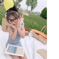 女童吊带背心连衣裙潮小女孩裙子夏薄打底衫上衣儿童睡衣外穿百搭 蓝色 80 码建议身高70