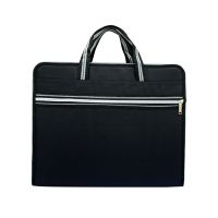 防水帆布收纳文件袋 商务公文包多层插页夹学生试卷文件夹风琴包 牛津布/黑色