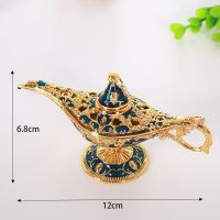阿拉丁神灯许愿灯复古欧式工艺品合金创意工艺摆设品俄罗斯许愿灯 小号蓝色