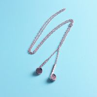 Ins风嘻哈耳机吊坠项链潮人个性挂圈可调节长链衣服挂件百搭配饰 细女款随身耳机项链