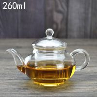 玻璃小茶壶迷你泡茶壶单人家用小号玻璃花茶壶耐高温功夫茶具套装 260ml C款茶壶