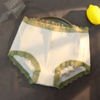 1/3条 冰丝内裤女抗菌少女无痕高腰大码提臀性感女士三角裤黑白灰 315款#单条白色 M 推荐(70-100斤)