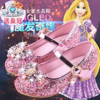 女童皮鞋春秋2019新款韩版单鞋水晶公主鞋学生演出百搭儿童高跟鞋 132-2 粉色 26码内长/16.9cm