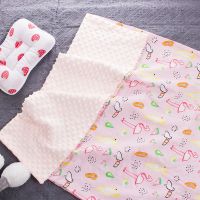 婴儿豆豆毯夏季安抚空调被纱布儿童四季通用宝宝毛毯豆豆被午睡毯 粉色火烈鸟 70*110(适合春夏秋)