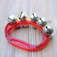 塑料串铃 奥尔夫手摇铃 儿童打击乐器幼儿园早教音乐教具学生握铃 红色 1个