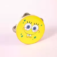 幼儿园儿童舞蹈手铃鼓专业打击乐器玩具手拍鼓手摇铃鼓卡通手鼓 海绵宝宝