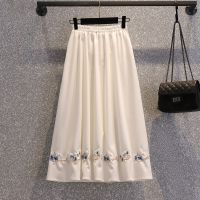 改良汉服女仙气古风全套日常2021新款大码胖mm显瘦连衣裙两件套装[15天内发货] 2101白色半身裙 4XL[建议18