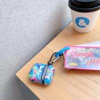 潮牌AD三叶草AirPods pro保护套硅胶苹果2/3代无线蓝牙耳机套软壳 潮牌Adidas经典炫彩色+挂钩 适用于A