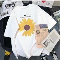 显腿长浅色毛边微喇叭提臀牛仔裤女2021春夏高腰修身显瘦弹力长裤 白色菊花T恤(T01) S