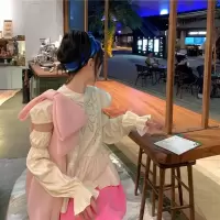 [两件套]设计感露肩喇叭袖宽松衬衫+高腰半身裙夏季新款女套装 单件半身裙 收藏优先发货 S