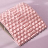 腰椎舒缓器腰椎间盘突出矫正器靠垫护腰带腰部腰疼劳损牵引按摩器 粉色加固款[承重升级]