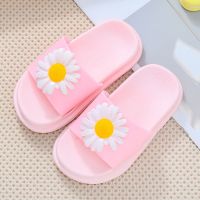 儿童拖鞋夏男童女童室内家用小孩凉拖亲子浴室防滑软底宝宝凉拖鞋 粉色 菊花 24-25 13cm