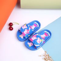 儿童拖鞋夏季女童室内防滑软底可爱小猪佩奇小公主小孩男童凉拖鞋 深蓝色 1710小猪 24 (内长14CM)