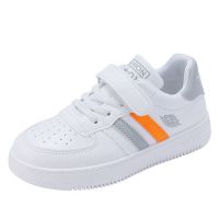 女孩板鞋2021新款皮面防水软底耐磨儿童休闲鞋男童低帮女童单鞋春 灰色 (皮面)(男童) 26码/内长16.0cm