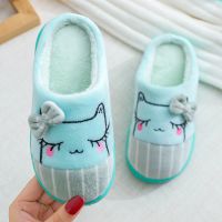 [亲子款]冬季儿童棉拖鞋包跟加绒保暖男女童居家鞋宝宝卡通棉鞋 [拖鞋]翠绿色 160[24/25码]适合2-3周岁