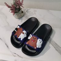 超级飞侠儿童室内软底男童鞋子男孩凉拖鞋夏防滑可爱洗澡女童宝宝 深蓝色 3只熊 偏瘦 24 内长15.5cm