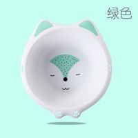 女生小盆子女性洗脸盆洗私处女可爱少女宿舍女孩儿童小号洗PP屁屁 狐狸盆-绿色