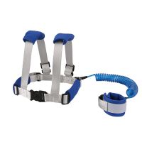 儿童牵引绳 小孩防走失带防丢绳 宝宝出行二合一手环肩带溜娃神器 蓝色肩带二合一两用款 1.5米