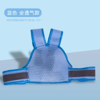 电动摩托车儿童安全带骑坐电瓶车宝宝绑带小孩背带后座防摔保护带 蓝色 透气款(适合夏季)