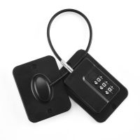 免打孔黏贴式儿童密码锁多功能安全锁宝宝抽屉锁防小孩窗户限位锁 免打孔方形黑色1条装