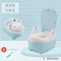 加大号儿童坐便器抽屉式带软垫男女宝宝座便器尿尿婴儿小孩小马桶 萌牛坐便器硬垫款-莎醇蓝