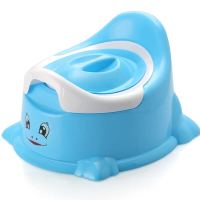 儿童加厚卡通坐便器小孩婴儿男女宝宝马桶简易婴幼儿防漏尿盆 蓝色拍下送勺子