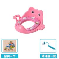 大号儿童坐便器马桶圈男女宝宝坐便圈马桶垫婴儿坐便器软垫可调节 粉色(加大号带扶手) 单个底座款(不带软垫)