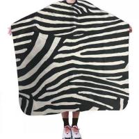 理发围布理发店专用围布龙袍加大围布剪头发围布不粘发防水焗油 斑马纹