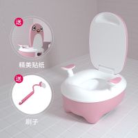 儿童坐便器小孩儿抽屉式马桶男孩尿桶女孩尿盆加大便盆宝宝坐便凳 樱花粉[收藏送贴纸和刷子] 坐便器简易款无