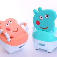 儿童大马桶宝宝坐便器男女孩可爱婴幼专用尿盆抽屉式厕所移动蹲便 佩琪粉 单独坐便器硬座