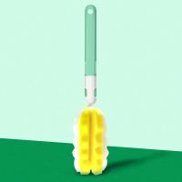 婴儿奶瓶刷高密度海绵替换头杯刷奶嘴刷洗奶瓶刷子单个清洁刷套装 1个柄+1个替换头