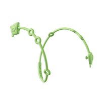 婴儿宝宝牙胶磨牙棒防掉链挂绳外出硅胶安抚奶嘴链可咬可水煮玩具 晨雾绿 硅胶防掉链[全硅胶可啃咬]