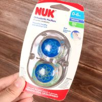 NUK婴儿安抚奶嘴超软硅胶安睡型新生儿宝宝安慰奶嘴0-6-18个月 硅胶 蓝色星光 0-6个月