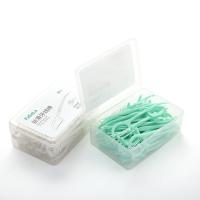 日本经典超细牙线剔牙线家庭装安全牙线棒牙签50支 绿圆线牙线棒1盒装(50支)