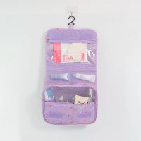 大容量出差旅游旅行防水洗漱包梳洗包洗漱品男女士收纳袋化妆包 紫色樱桃