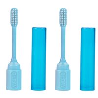 雷治迷你旅行折叠便携式牙刷牙膏一体小巧随身带正畸套装小头软毛 男童软毛替换刷头2个[颜色随机]