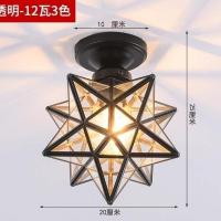 吸顶灯创意水晶门厅过道灯走廊灯玄关阳台卧室灯现代简约北欧灯具 12瓦三色 pvc黑色透明