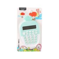 韩版胡萝卜便携式时尚计算器学生用可爱卡通型女生迷你小号计算机 311-绿色-收藏店铺送电池