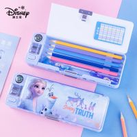 迪士尼文具盒女冰雪奇缘塑料笔盒小学生创意多功能三层儿童铅笔盒 冰雪奇缘双层笔盒