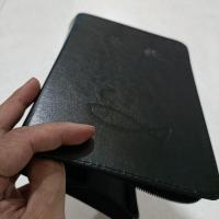 大号新款小鱼拉链书套棕色双色大字专用书皮套NIV保护套子 64k黑色皮套