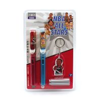 宏强NBA全明星学生正姿铱金钢笔男孩蓝球科比詹姆斯换墨囊EF硬 利拉德款1盒 无额外墨囊