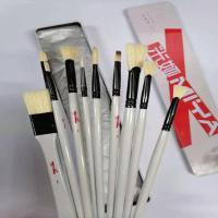 米娅cj绘画笔太空灰水粉笔10支装油画丙烯水粉专用扇形笔塑造笔 CJ太空灰水粉笔