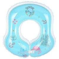 婴儿趴圈儿童游泳圈戏水座圈婴幼儿背带游泳圈防滑可座可游趴圈 蓝S码 腋下圈