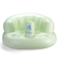 宝宝充气学坐椅小沙发家用儿童餐椅多功能婴儿吃饭靠背座椅子浴凳 奈萌娃绿色无音乐只配修补包