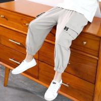 童装男童夏季裤子儿童防蚊裤夏天薄款夏装中大童工装裤2021新款潮 杏色 120 建议身高110厘米