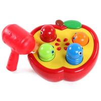 婴幼儿打地鼠玩具益智带早教充电敲打游戏机1-3岁宝宝智力开发 苹果打地鼠(无需电池)