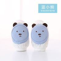 儿童护膝夏季薄款小孩走路防摔冰丝护膝套婴儿爬行学步宝宝护膝盖 蓝小熊 [0-4岁]均码 腿围40厘米以下