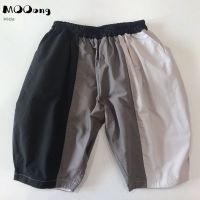 男童套装夏季韩版帅气2021新款日系儿童星星宽松休闲短袖两件套潮 黑白灰拼色中裤 90