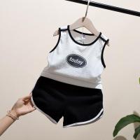 童装男童夏装背心套装夏款男宝宝无袖两件套夏季中小童短裤套装 白色背心套装 80码建议75厘米左右