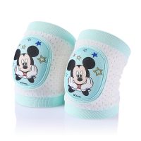 迪士尼儿童护膝宝宝爬行婴儿膝盖防摔保护套夏季学步护具护腿神器 绿色米奇【冰丝套筒款】 S码（建议0-18个月使用）